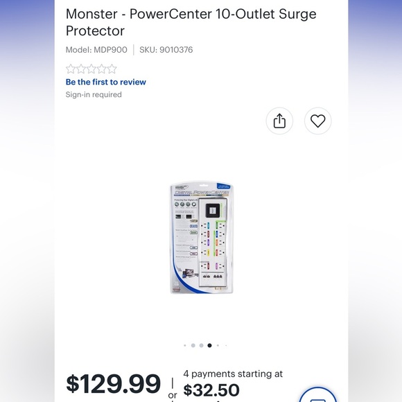 Monster - PowerCenter 10-Outlet Surge
Protector - Picture 14 of 14